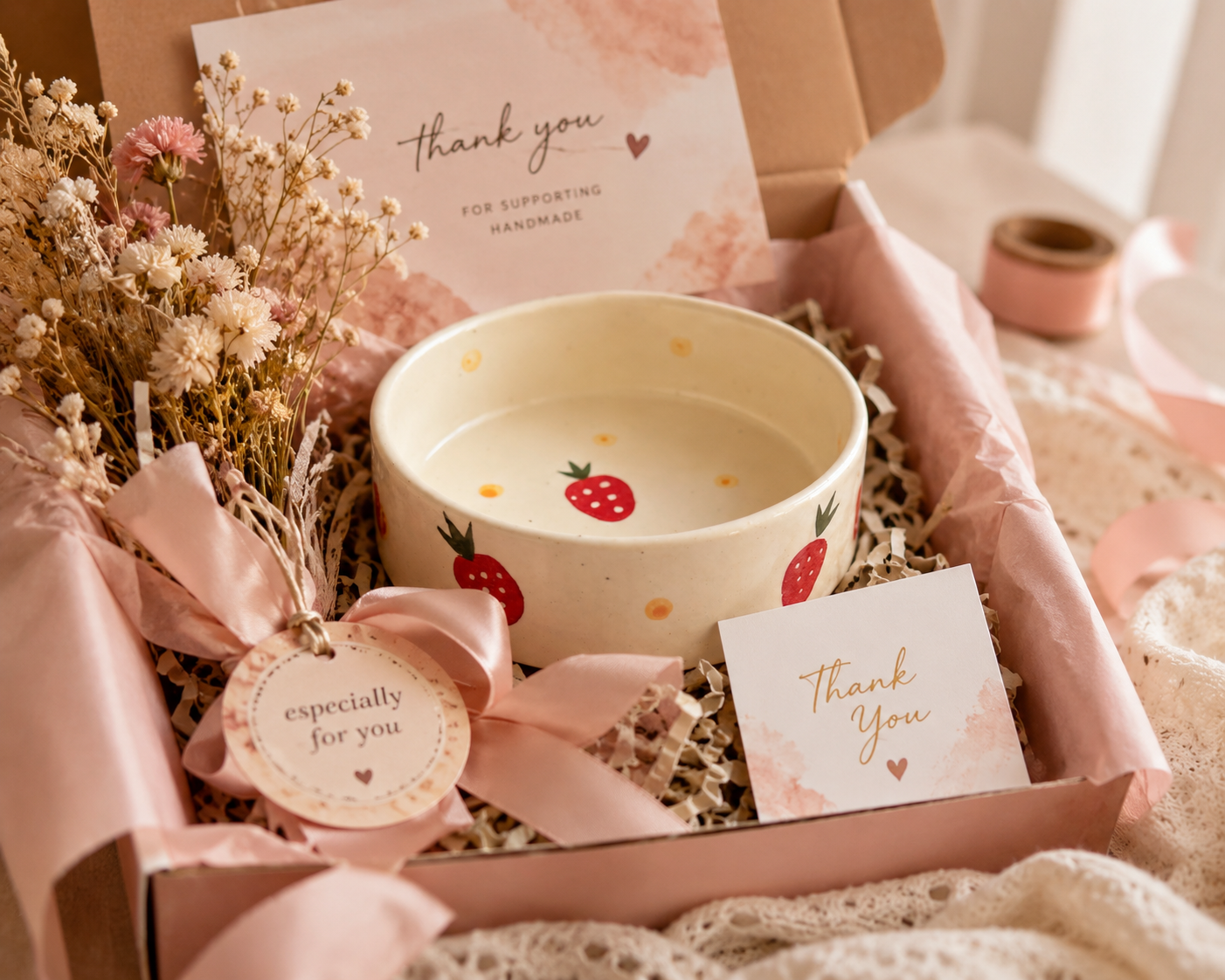 Strawberry Flat Snack Bowl