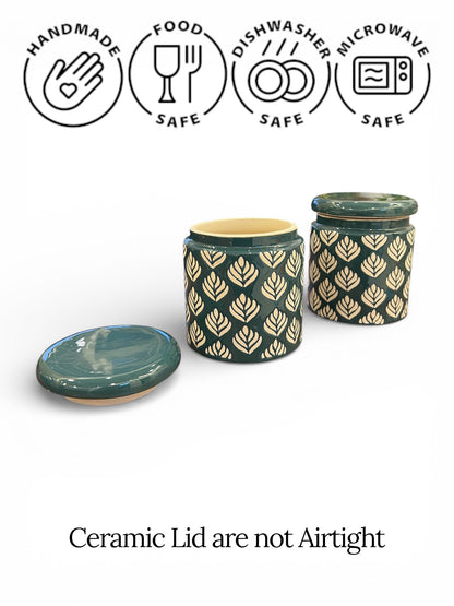 Green Design Jars Pack of 2