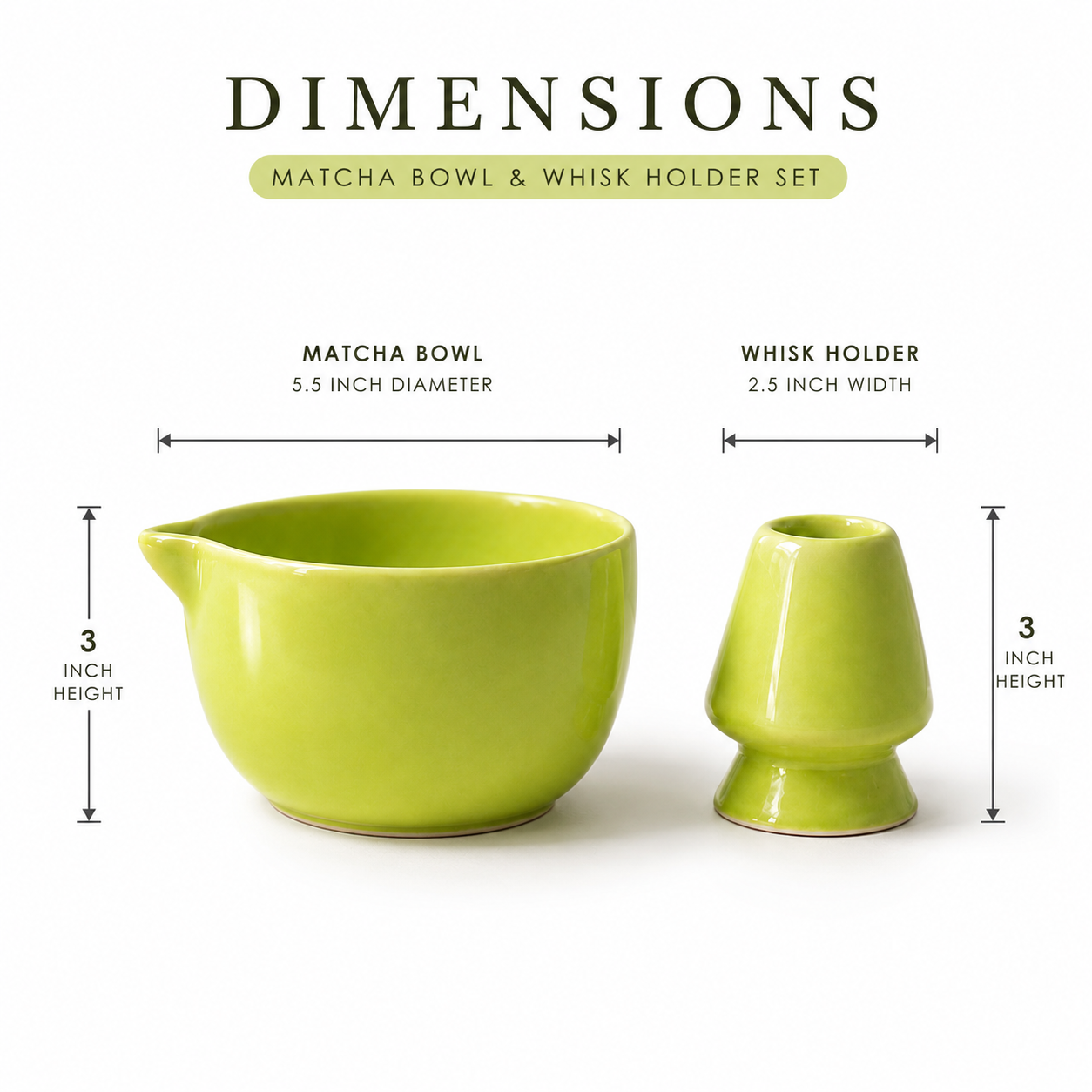 Green Matcha Bowl Set
