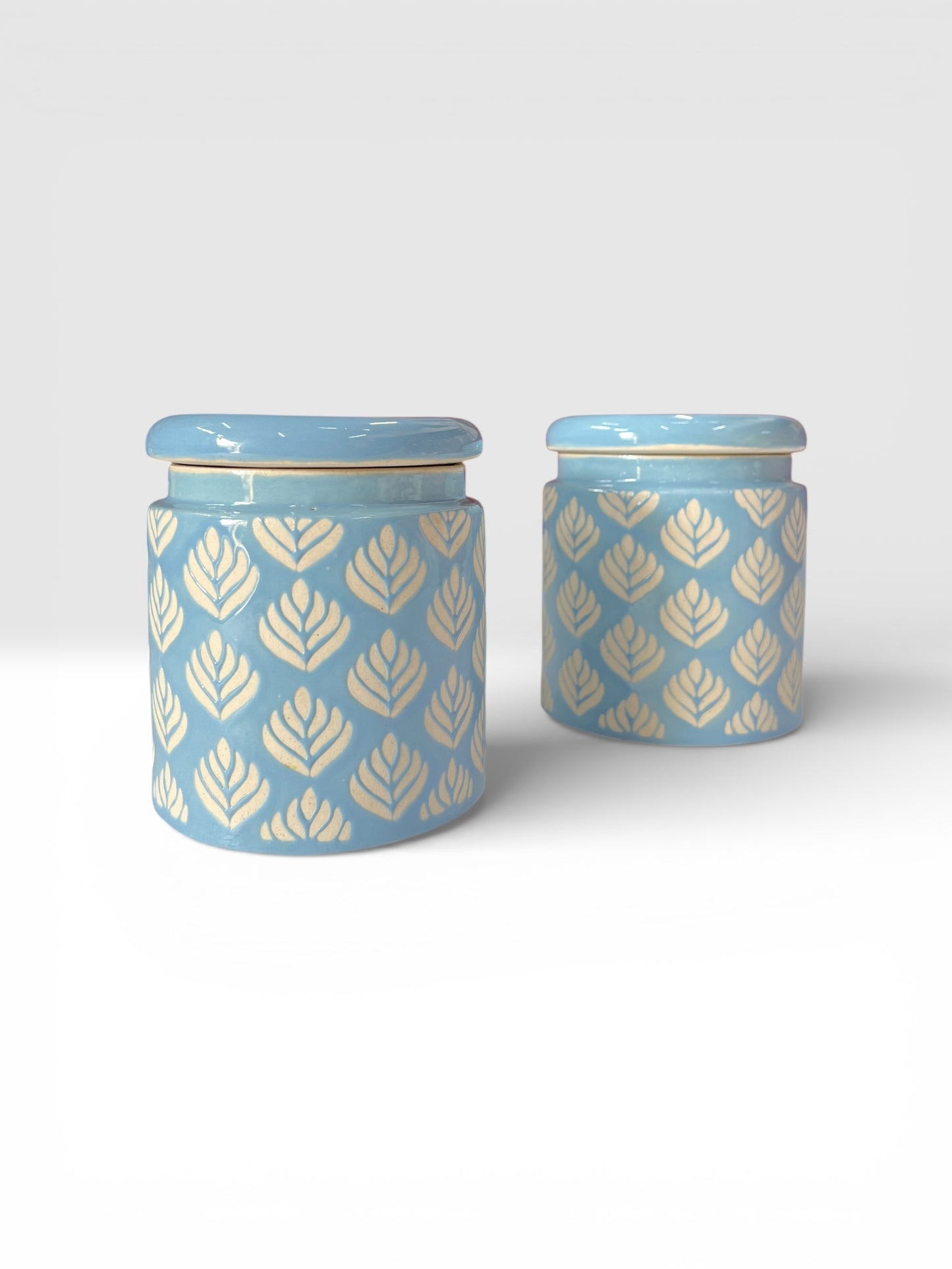 Blue Design Jars Pack of 2