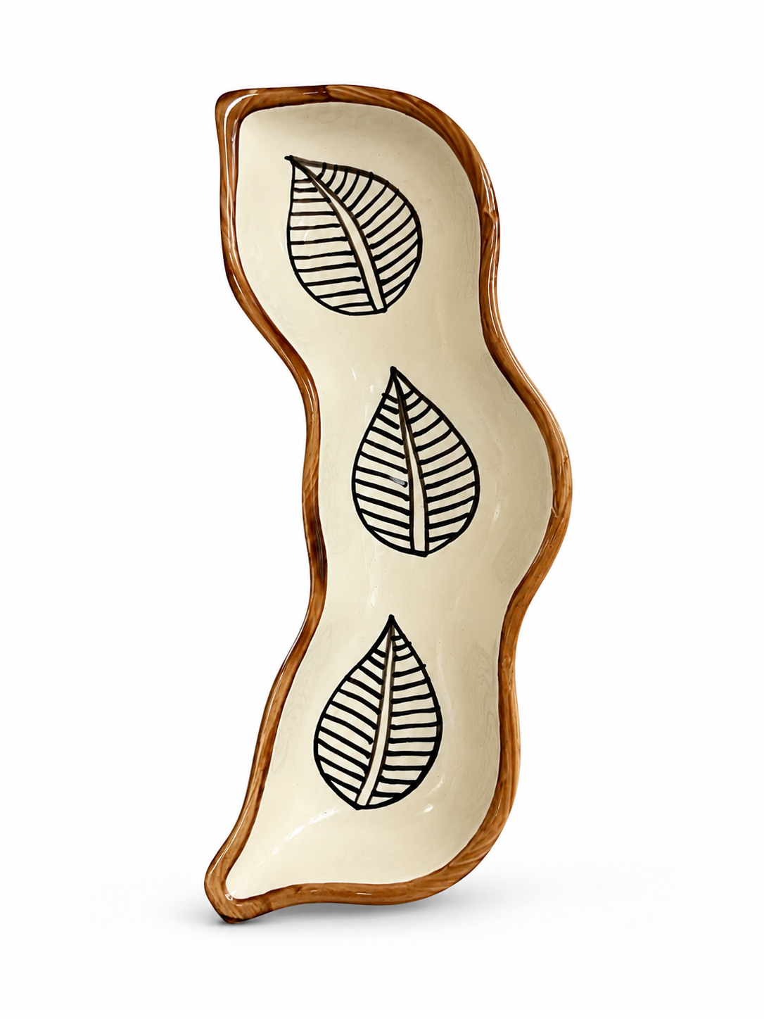 Leaf Brown Artisan Tray