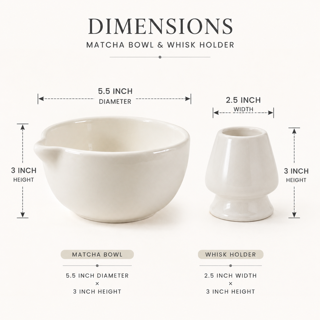 White Matcha Indian Bowl Set