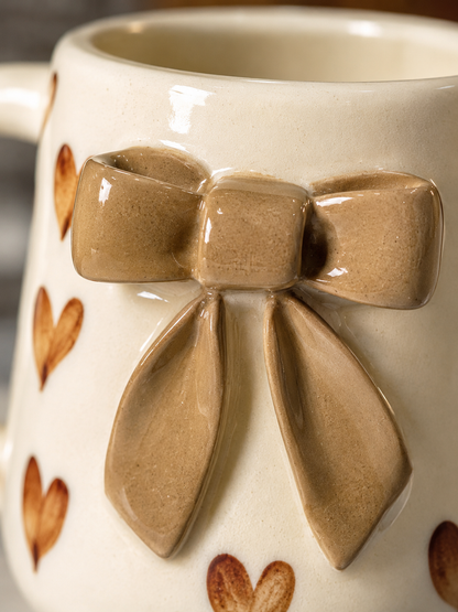 Brown Bow Love Mug