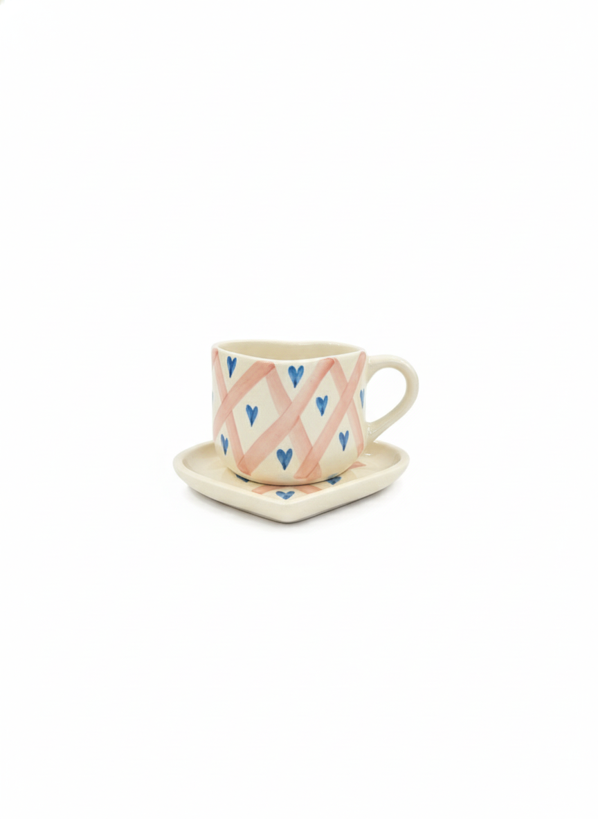 Big WholeHeart Mug Saucer