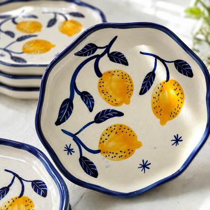 Four Lemon Snack/Dessert Plates