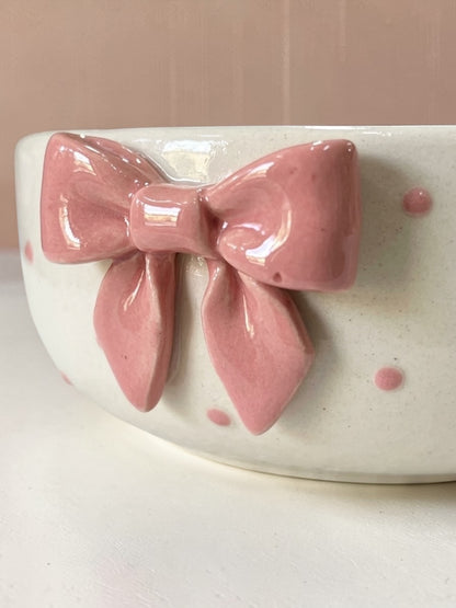 Pink Bow Bowls (Pack of 2)
