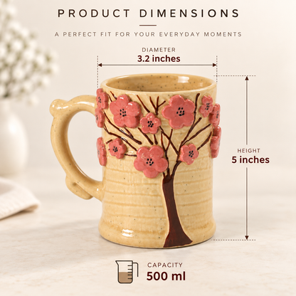 Beige Tree Mug