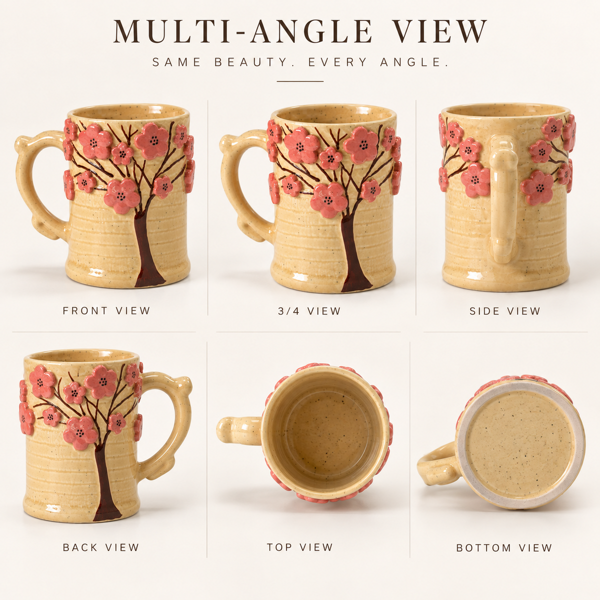 Beige Tree Mug