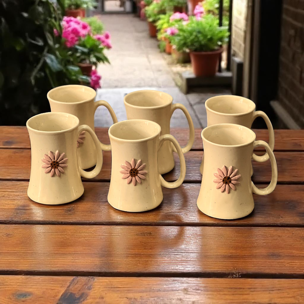 Yellow Flower 6 Mugs