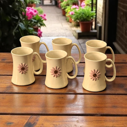 Yellow Flower 6 Mugs