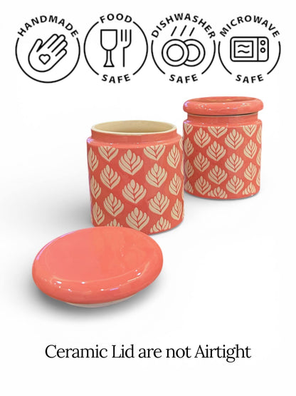 Pink Design Jars Pack of 2