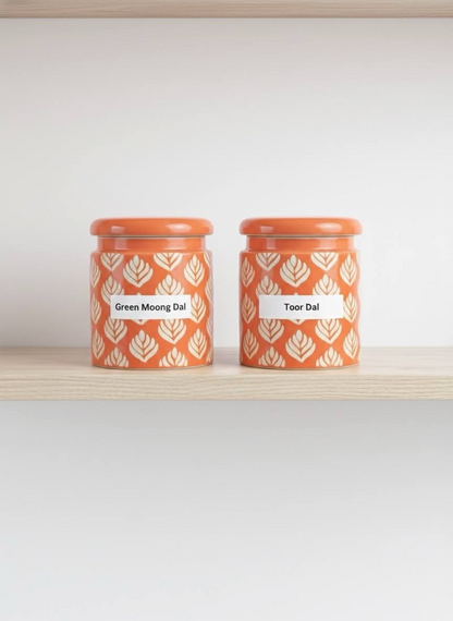Pink Design Jars Pack of 2