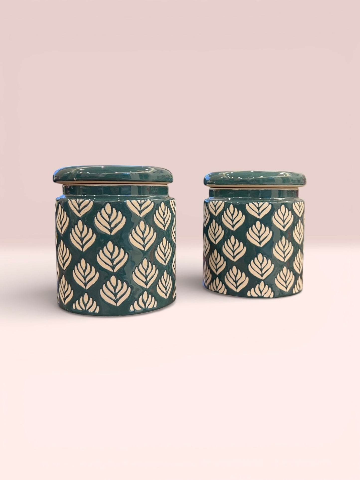 Green Design Jars Pack of 2
