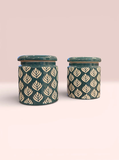 Green Design Jars Pack of 2
