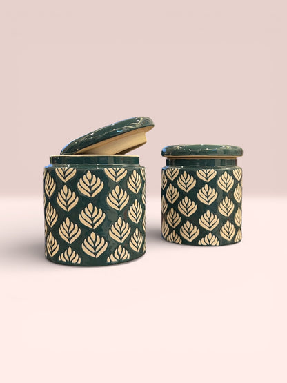 Green Design Jars Pack of 2