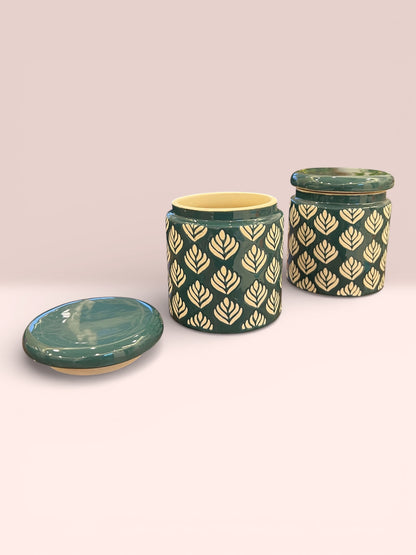 Green Design Jars Pack of 2
