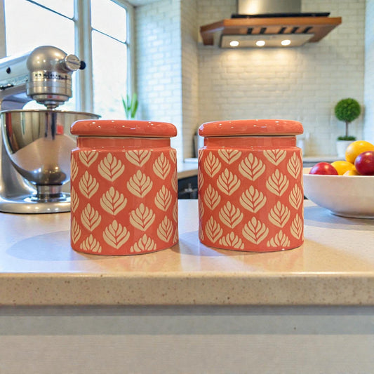 Pink Design Jars Pack of 2