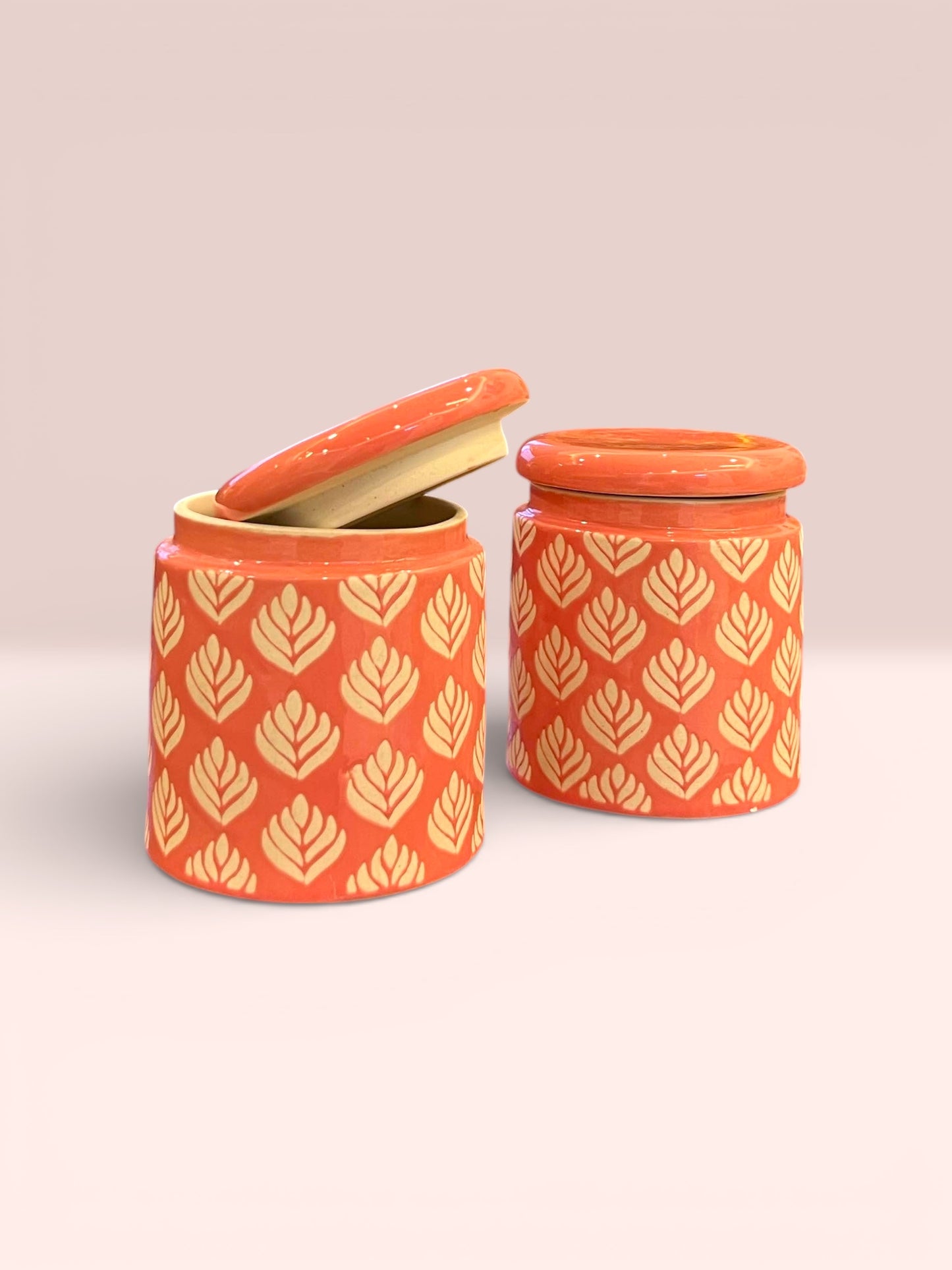 Pink Design Jars Pack of 2