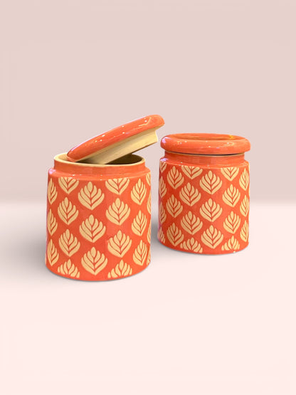 Pink Design Jars Pack of 2