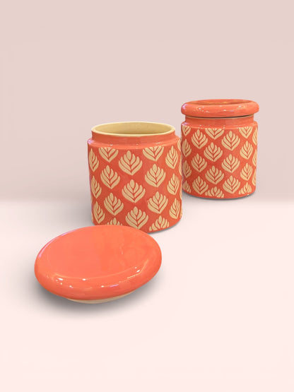 Pink Design Jars Pack of 2