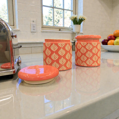 Pink Design Jars Pack of 2