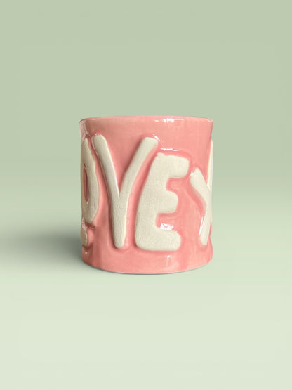 Pink “Love” Mug (Pack of 1)
