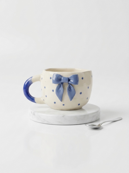 Blue Side Bow Mugs