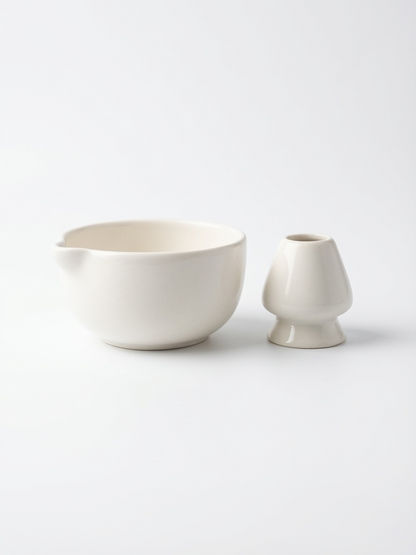 White Matcha Indian Bowl Set