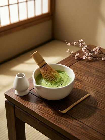 White Matcha Indian Bowl Set