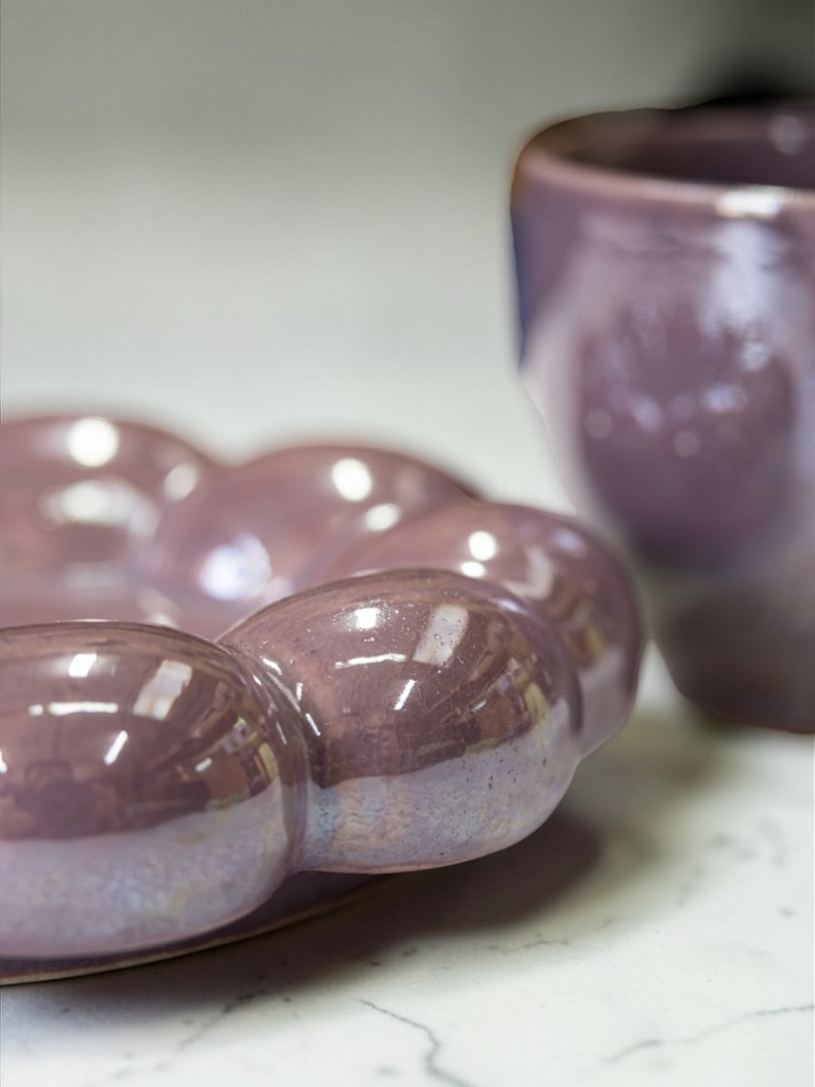 Sparkling Purple Mug and Saucer