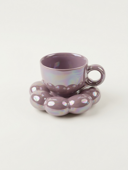 Sparkling Purple Mug and Saucer