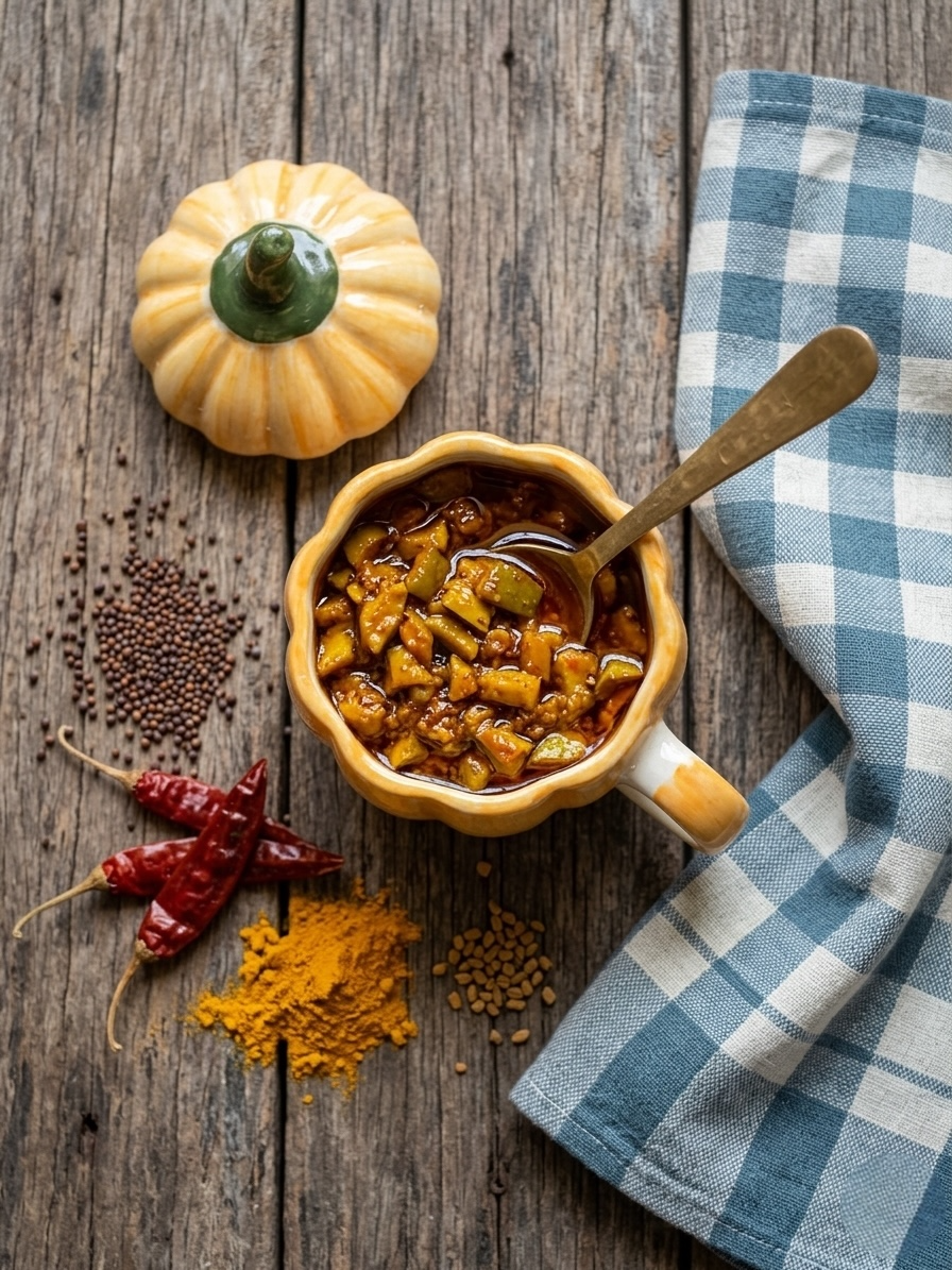 Yellow Pumpkin Pickle Jar