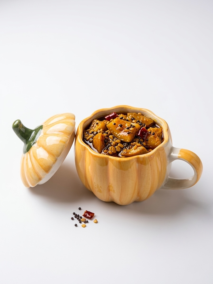 Yellow Pumpkin Pickle Jar
