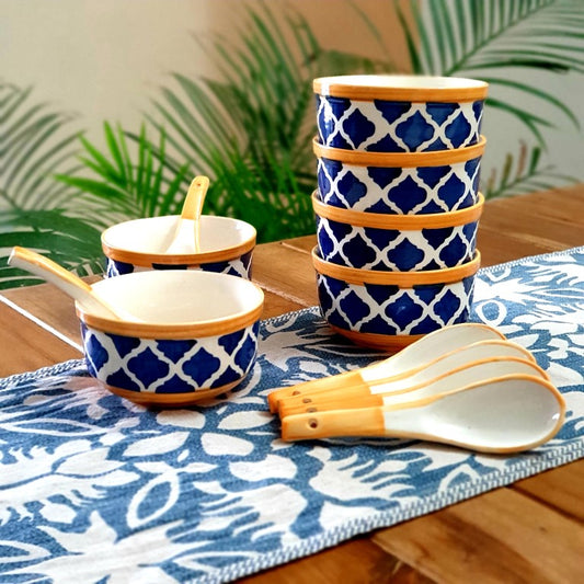 Yellow Moroccan Soup Bowl Set