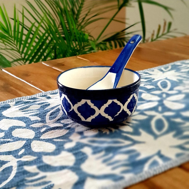Blue Moroccan Soup Bowl Set