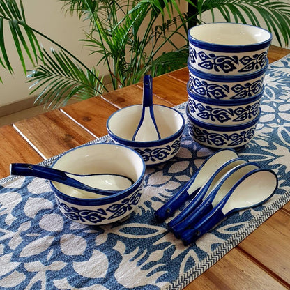 Floral Art Soup Bowl Set
