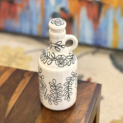 White Kalamkari Bottle
