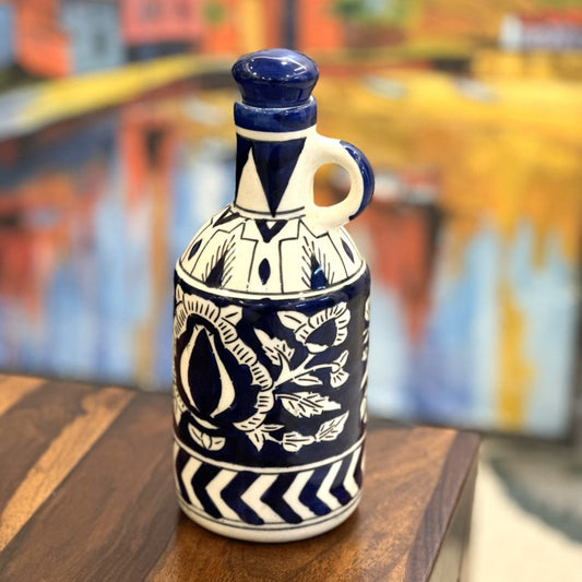 Blue Mughal Flower Bottle