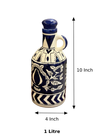 Blue Mughal Flower Bottle
