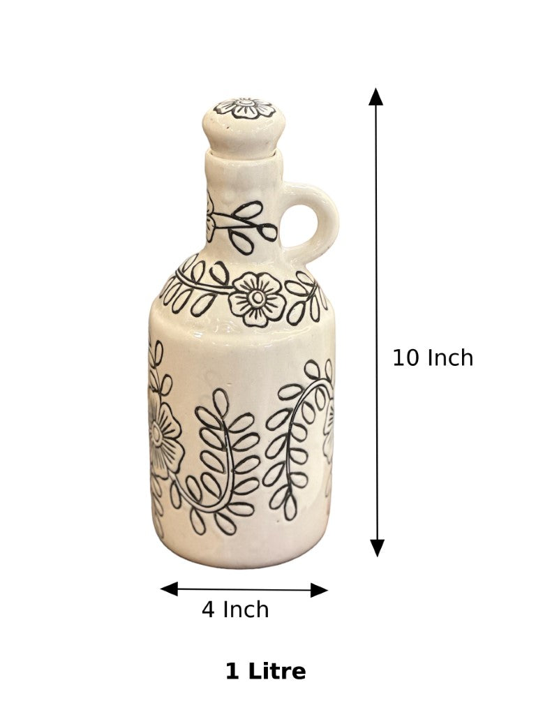 White Kalamkari Bottle