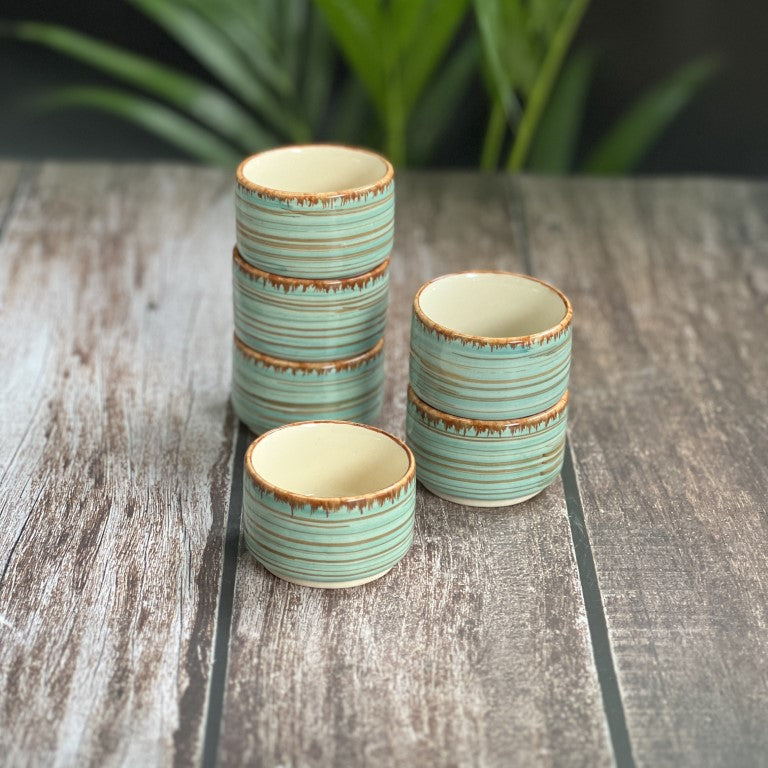 Green Brown Chutney Katoris / Bowls