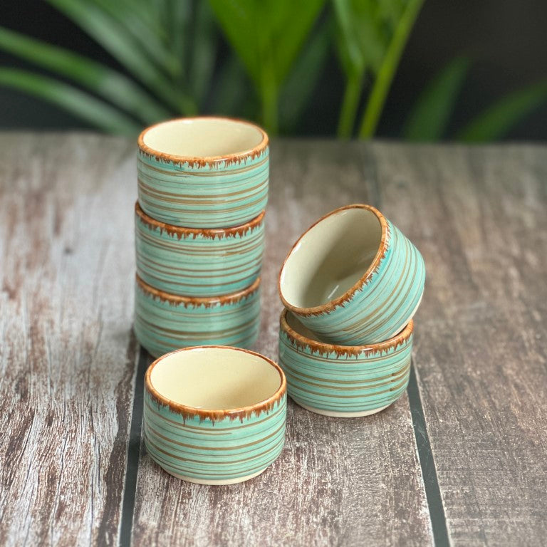 Green Brown Chutney Katoris / Bowls