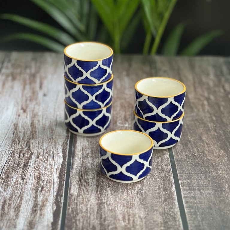 Blue & Yellow Chutney Katoris / Bowls