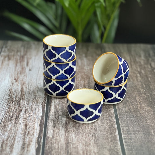 Blue & Yellow Chutney Katoris / Bowls